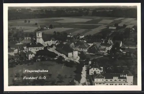 AK Vorchdorf, Fliegeraufnahme vom Dorf
