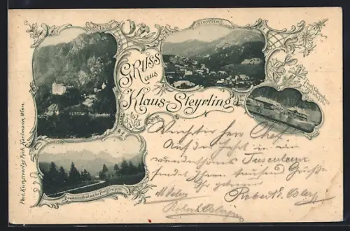 AK Klaus-Steyrling / O.-Oe., Fürstl. Schaumburg-Lippesche Villa, Brunnenthal mit Prielgruppe, Ortsansichten