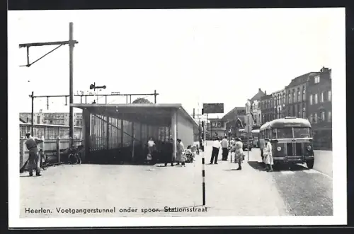 AK Heerlen, Voetgangerstunnel onder spoor, Stationsstraat