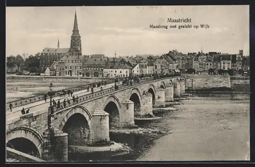 AK Maastricht, Maasburg met gezicht op Wijk