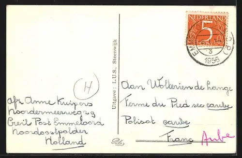 AK Noordoostpolder, Een der Boerderlijen, Diepploeg in Werking, Buldozer in Werking et al