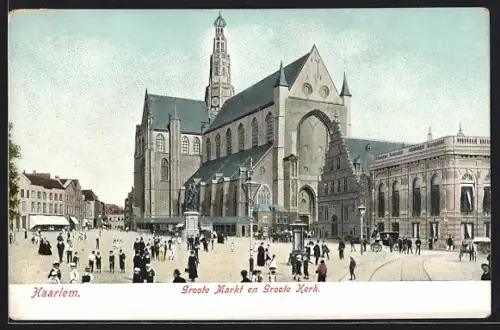 AK Haarlem, Groote Markt en Groote Kerk