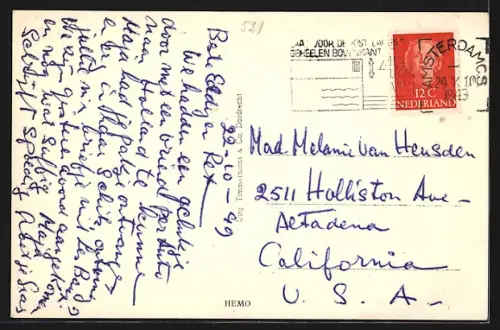 AK Amsterdam, Rokin met Ned, Bank vanaf Spui