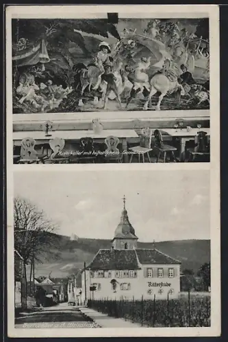 AK Burrweiler a.d. Weinstrasse, Gasthaus Ritterstube, Inh. Emil Schubert
