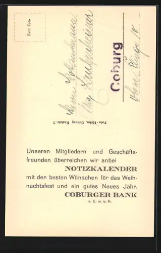 AK Coburg, Coburger Bank am Theaterplatz 10/11