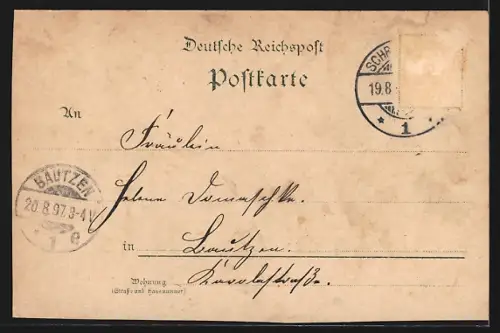 Lithographie Zackelklamm / Riesengebirge, Zackelfall