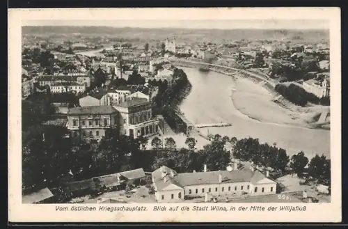 AK Wilna, Stadtansicht mit Wilijafluss