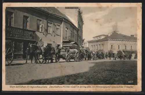 AK Wilna, Deutsches Militär rückt in die Stadt ein, Russisches Theater