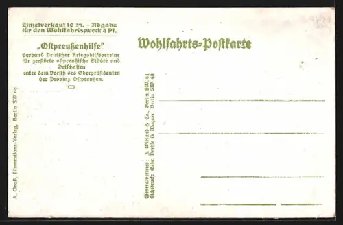 AK Borkowo, Pferdekutsche in der Hauptstrasse