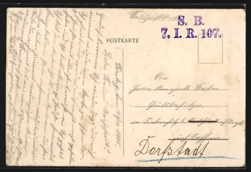 AK Wilna, Uferstrasse mit Booten