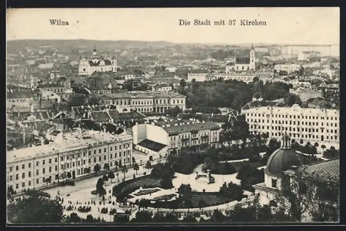AK Wilna, Die Stadt mit 37 Kirchen, Ortsansicht