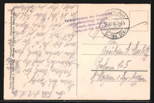 AK Wilna, Vom östlichen Kriegsschauplatz, Deutsches Militär passiert den Kathedralenplatz, Reiter