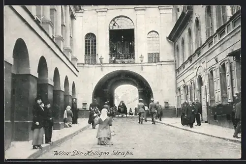 AK Wilna, Blick in die Heiligen Strasse