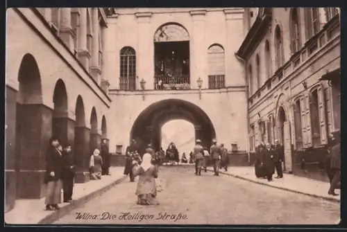 AK Wilna, Blick in die Heiligen Strasse