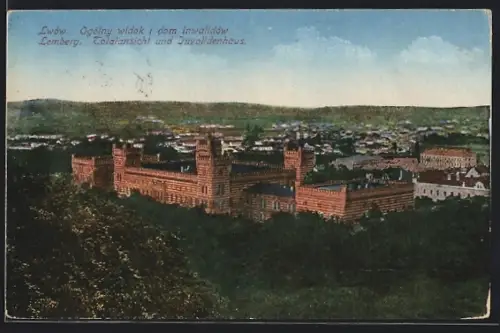 AK Lemberg, Totalansicht und Invalidenhaus