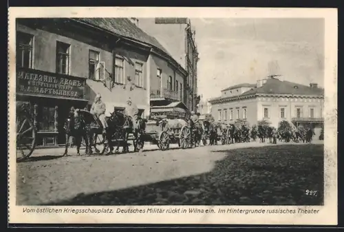 AK Wilna, Deutsches Militär rückt in die Stadt ein, Russisches Theater