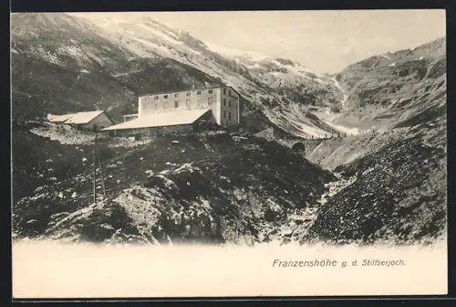 AK Stilfserjochstrasse, Franzenshöhe gegen das Stilfserjoch