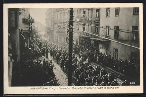 AK Wilna, Deutsche Infanterie rückt in die Stadt ein