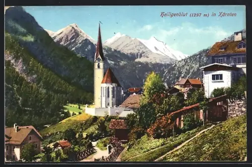 AK Heiligenblut /Kärnten, Ortsansicht mit Kirche