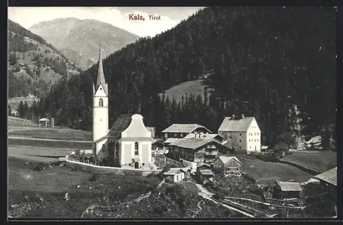 AK Kals, Teilansicht mit Kirche