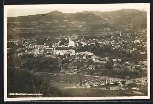 AK Felsöviso /Karpathen, Panorama mit Kirche