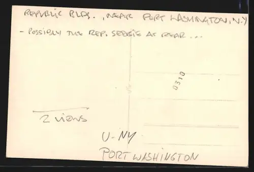 AK Port Washington, NY, Flugzeughalle