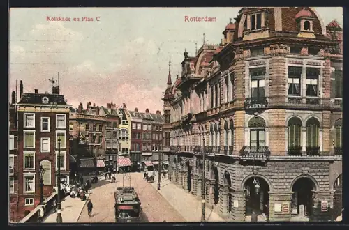AK Rotterdam, Kolkkade en Plan C, Strassenbahn