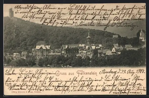AK Falkenstein, Ortsansicht mit Umgebung