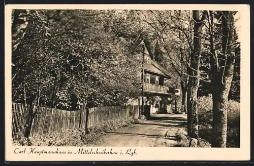 AK Mittelschreiberhau i. Rgb., Gasthaus Carl Hauptmannhaus