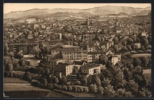 AK Hirschberg i. Schl., Blick in die Innenstadt