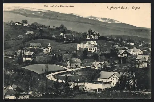 AK Hain i. Rsgeb., Ortsansicht mit Blick auf den Schneegruben