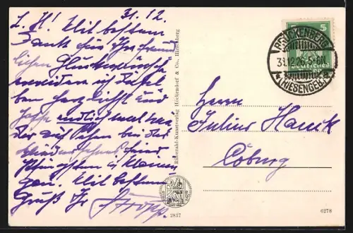 AK Ober-Brückenberg /Riesengebirge, Hotel Sanssouci und Hotel Franzenhöh