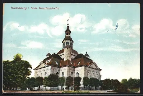 AK Hirschberg i. Schles., Partie an der Gnadenkirche