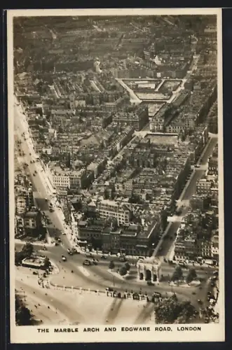 AK London, The Marble Arch and Edgare Road