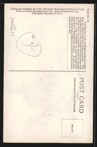 AK London, The Marble Arch and Edgare Road