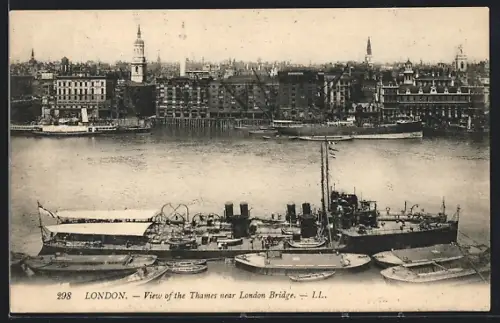 AK London, View of the Thames near London Brigde
