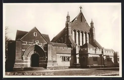 AK Sutton, Christ Church, West Front