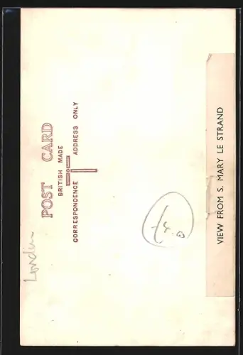 AK London, View from S. Mary Le Strand