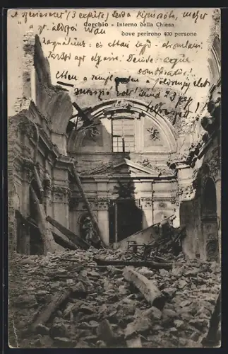AK Cerchio, Interno della Chiesa dove perirono 400 persone