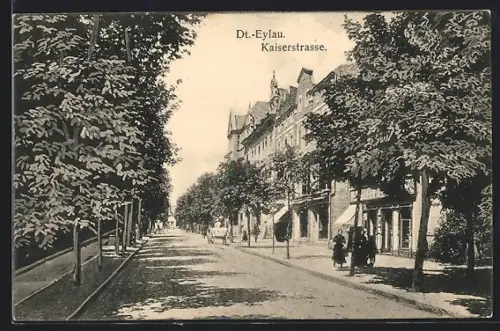 AK Dt.-Eylau, Partie in der Kaiserstrasse