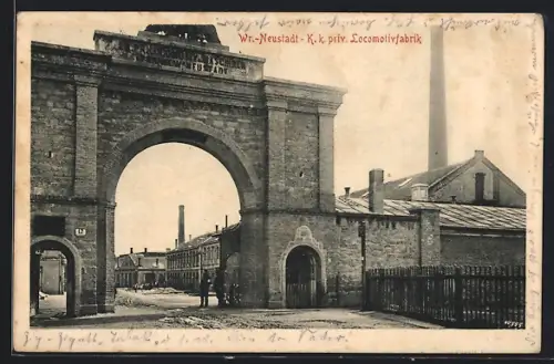AK Wr.-Neustadt, K. k. priv. Locomotivfabrik