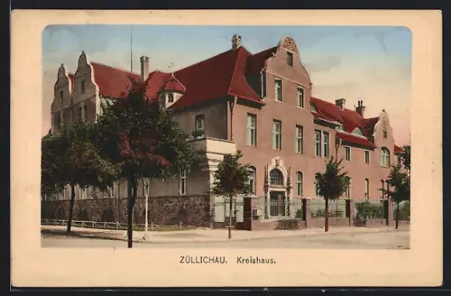 AK Züllichau, Blick auf das Kreishaus