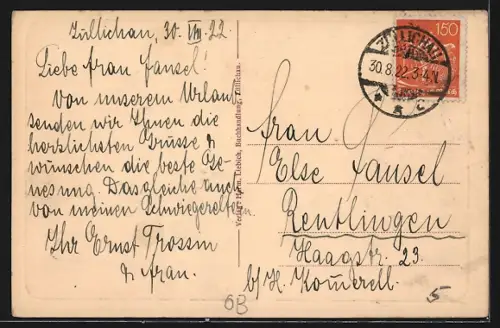 AK Züllichau, Blick auf das Kreishaus