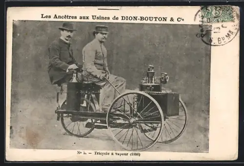 AK Tricycle à vapeur, Les Ancêtres aux Usines de Dion-Bouton & Co.