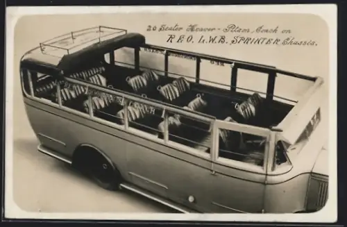 AK 20 Seater Heaver-Pitson, Coach on REO L. W. B. Sprinter Chassis