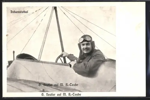 AK Johannisthal, G. Nestler auf M. B.-Taube