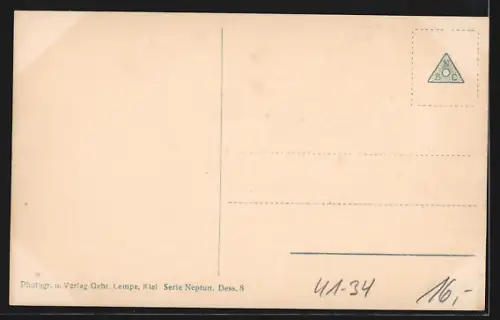 AK Unterseeboot U3 im Sturm