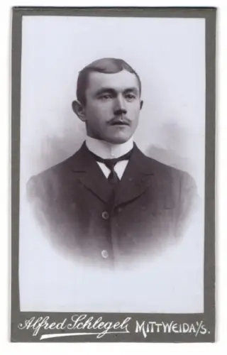 Fotografie Alfred Schlegel, Mittweida, Porträt eines eleganten Mannes