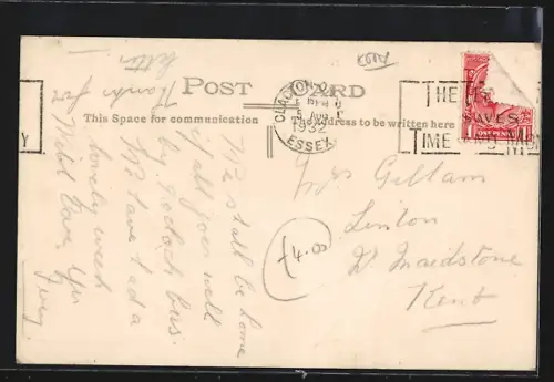 AK Clacton-on-Sea, Chandos Hall, A Corner of the Garden and Tennis Court