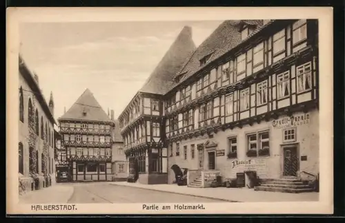AK Halberstadt, Partie am Holzmarkt, Credit-Verein